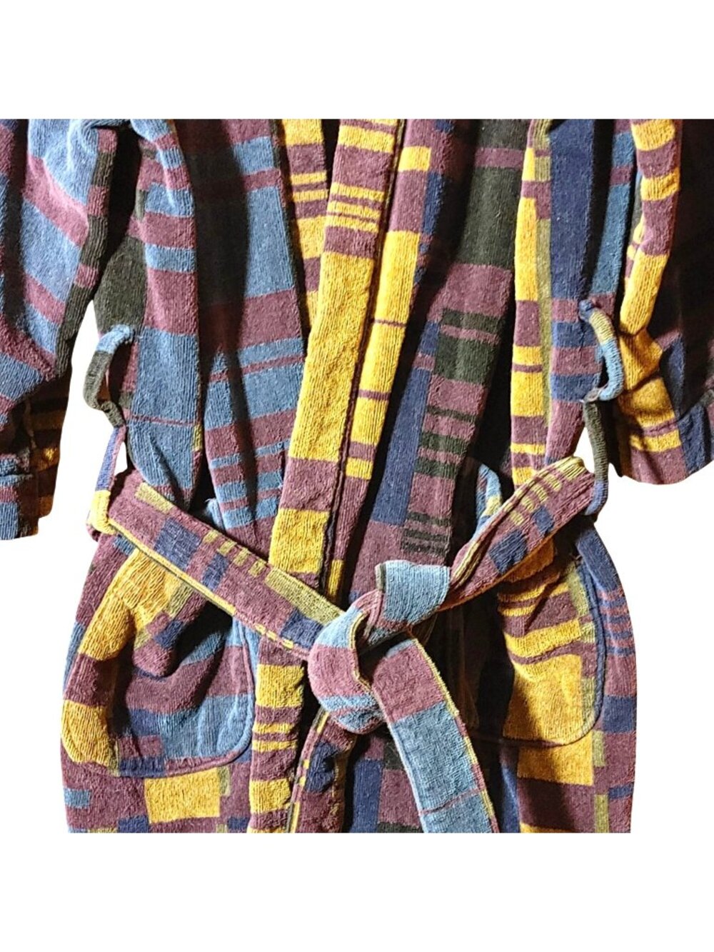 Robe Colours Alexander Julian Vintage OS Cotton Tie Belt Pockets Dual Loops